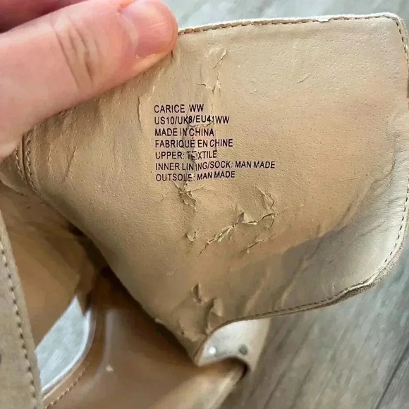 Womens JustFab Studded Beige Ankle Boots - 10 - Picture 11 of 11